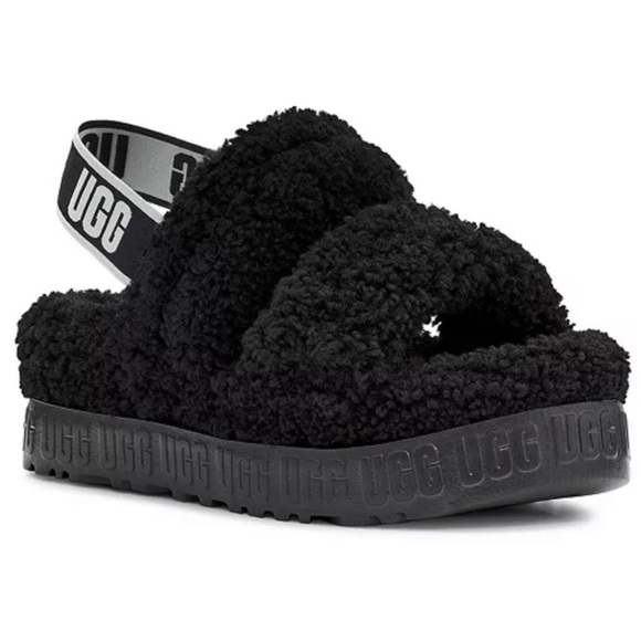 UGG boot slippers black flufflita - Picture 2 of 6